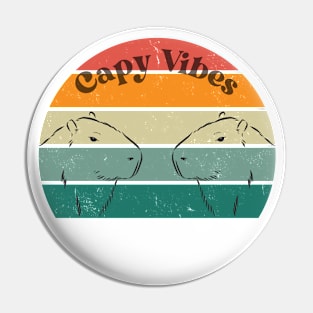 "Capy Vibes" Retro Vibes Pin