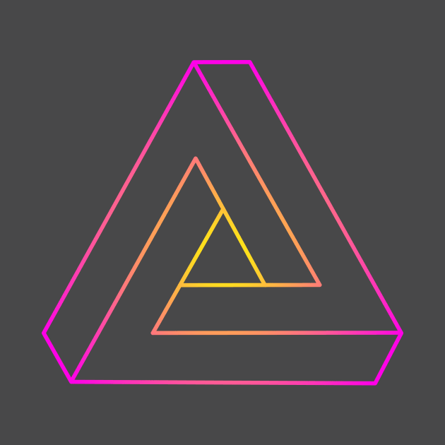 Escher triangle (yellow to magenta radial gradient) by TRIME