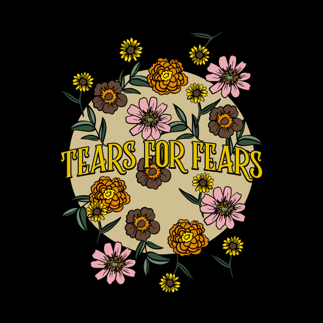 Tears For Fears Name Personalized Flower Retro Floral 80s 90s Name Style by Ancientdistant