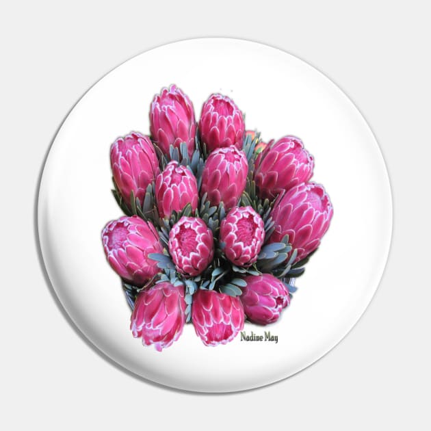 Pink Ice protea Pin by Just Kidding by Nadine May