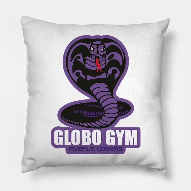 Globo Gym Purple Cobras - logo Pillow by Geminiguys