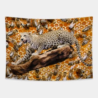 Jaguar in the beehive / Swiss Artwork Photography Tapestry