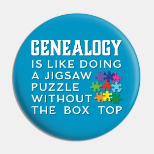 Genealogy Is Like Doing A Jigsaw Puzzle Without The Box Top Pin