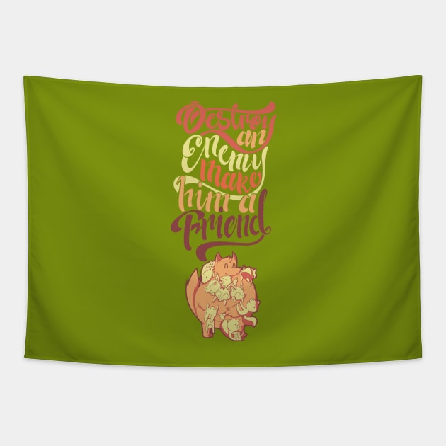 Make Friends Tapestry by HeyD