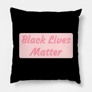 Black Lives Matter Kawaii Cute Pink Pillow