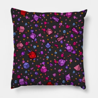 Dice Rain in Jewel tones Pillow