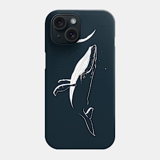 the whale jumped to the moon Phone Case