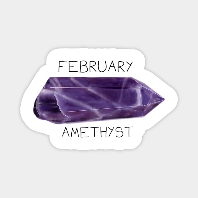 Amethyst Crystal February Birthstone Magnet by DesignsBySaxton