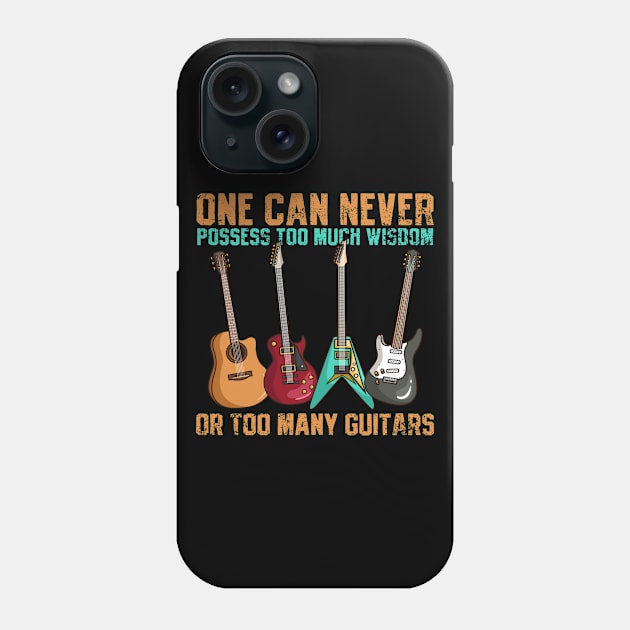 Guitar Guitarist Guitar Player Vintage Phone Case by CreativeGiftShop