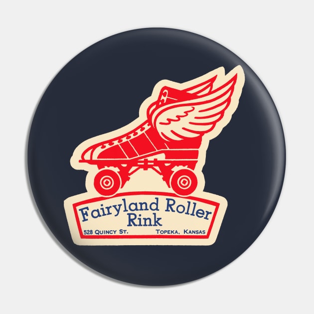 Fairyland Roller Rink 50s Pin by TopCityMotherland