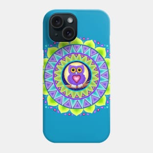 Little Purple Owl Mandala Phone Case