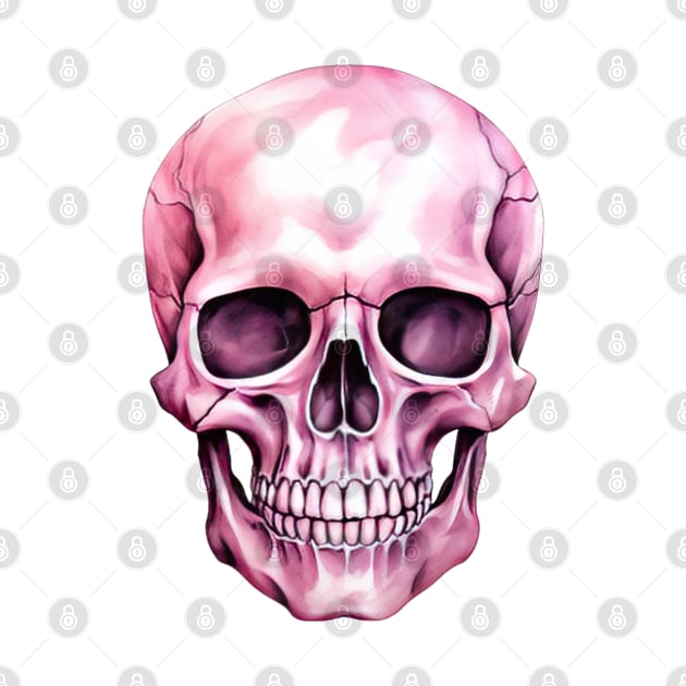 Pink Halloween Skull by Chromatic Fusion Studio