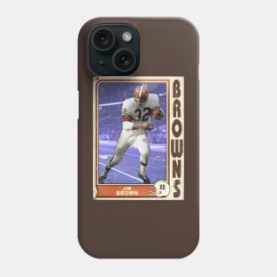 Retro Jim Brown Football Trading Card Phone Case