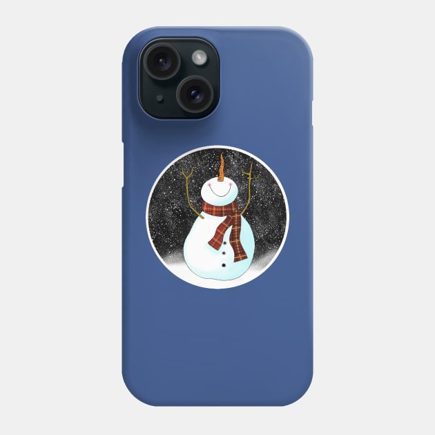 Christmas Snowman Phone Case by Scratch