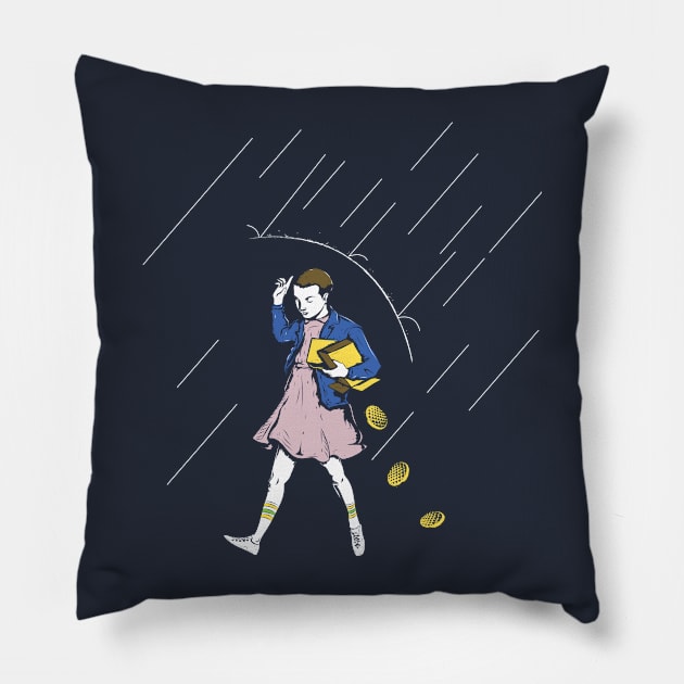 Hawkins Waffles Pillow by amodesigns