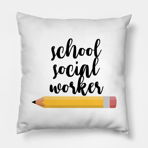 School Social Worker Pillow by EtheLabelCo