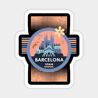 Barcelona Retro Magnet