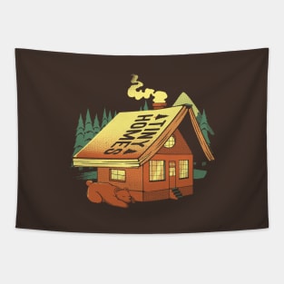 Tiny Homes Cabin on Woods by Tobe Fonseca Tapestry