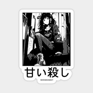 Japanese Goth Stylish Anime Girl Manga Aesthetic Streetwear Magnet