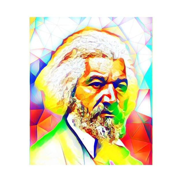 Frederick Douglass Colourful Portrait | Frederick Douglass Artwork 12 by JustLit