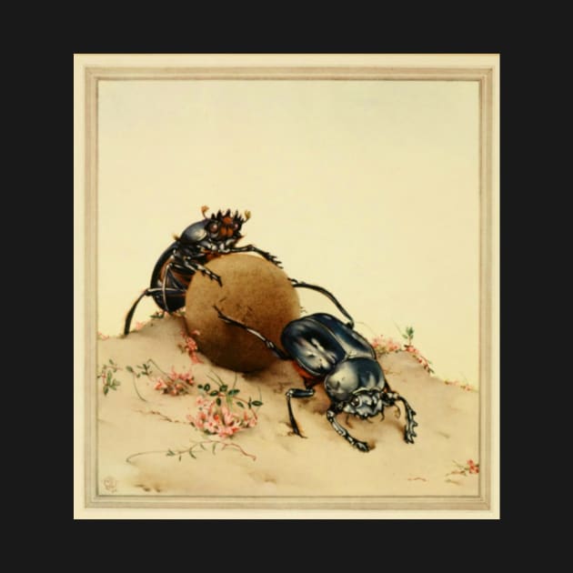 Vintage Dung Beetles by bluespecsstudio