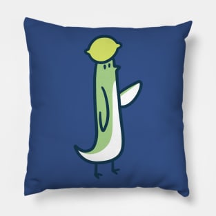 Green Lemon Bird Pillow