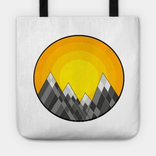 Sun set mountain Tote