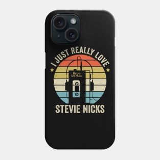 I Just Really Love Stevie Retro Old Music Style Phone Case