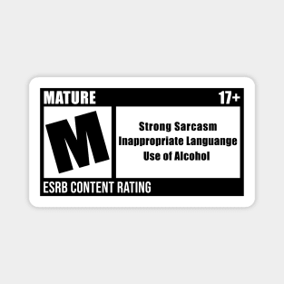 MATURE ESRB CONTENT RATING GAMER Magnet