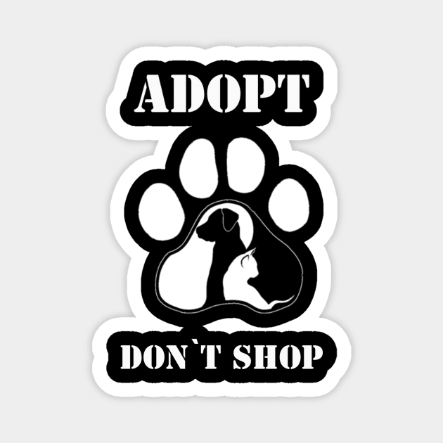 Adopt Don't Shop - Dog Lovers Dogs Magnet by fromherotozero