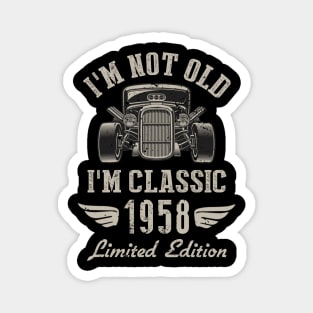 I'm Classic Car 64th Birthday Gift 64 Years Old Born In 1958 Magnet