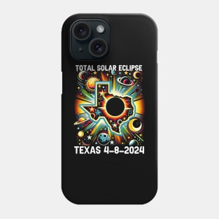 Texas total solar eclipse 08 04 2024 Phone Case