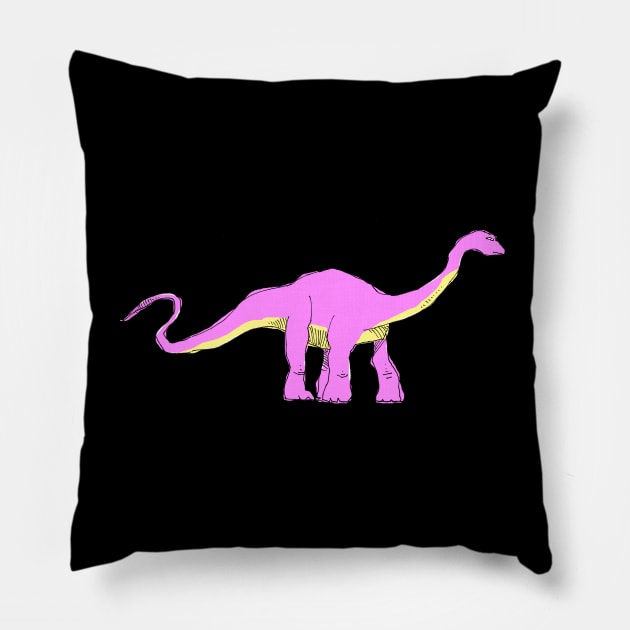 brontosaurus Pillow by vectormutt