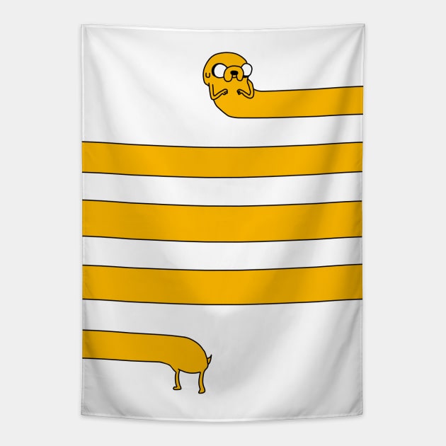 Jake the dog Stripe pattern Tapestry by LICENSEDLEGIT