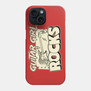 Guitar Girl Rocks Phone Case