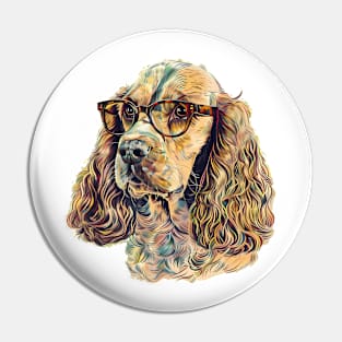 Unleash the Scholar Within: Specs & Spaniel Pin