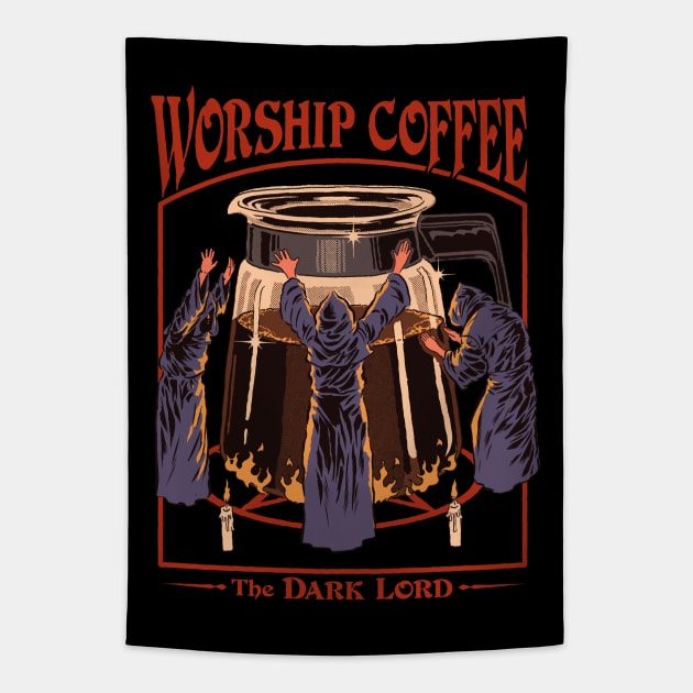 Worship Coffee Tapestry by Steven Rhodes