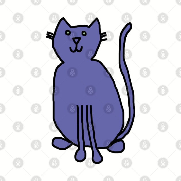 Very Peri the Periwinkle Blue Cat Color of the Year 2022 by ellenhenryart