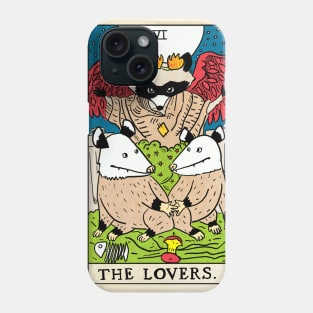 Opossum Tarot Card The Lovers Phone Case