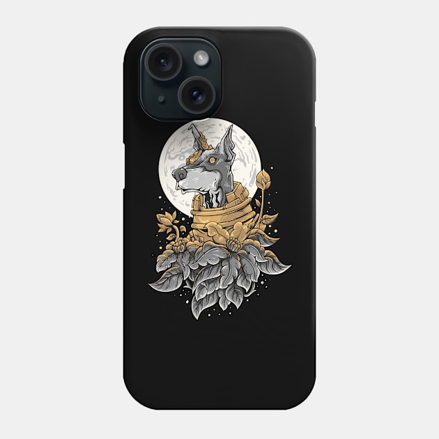 Cyborg Dog Phone Case by wisecolor