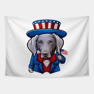 Fourth of July Weimaraner Tapestry