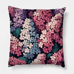 Purple Lilac Bush Pillow