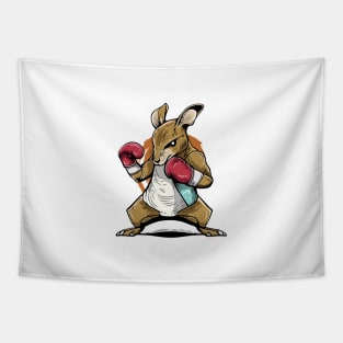 Cute Kangaroo Jab  With Small Body And Fight Tapestry