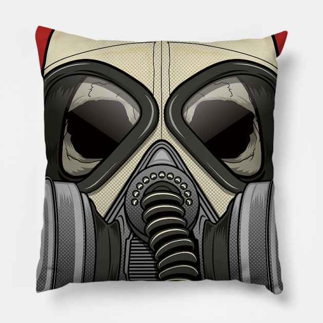 World War Mask Pillow by Profeta999