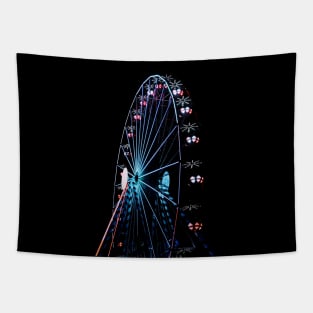 Ferris wheel Minimal Neon Style Tapestry