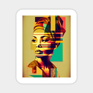 Modern pop art style woman portrait Magnet