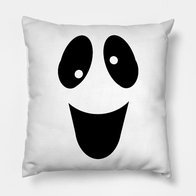 Ghost Face Spooky Boo Funny Christmas Gift Pillow by giftideas