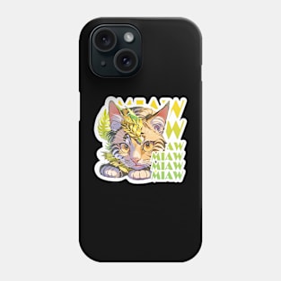 Cat Miaw: Playful and Cute Cat Design Phone Case