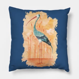 An Exotic Stork Pillow