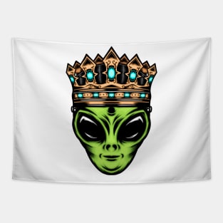 alien with gold crown Tapestry